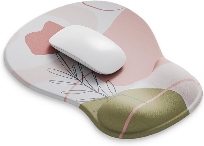 DemonChest ErgoComfort Gel Wrist Rest Mouse Pad-Ergonomic Office Mousepad with Wrist Support-Non-Slip, Design Desk Accessories Mat for Home&Game Decor (08Abstract Bloom) - Image 1